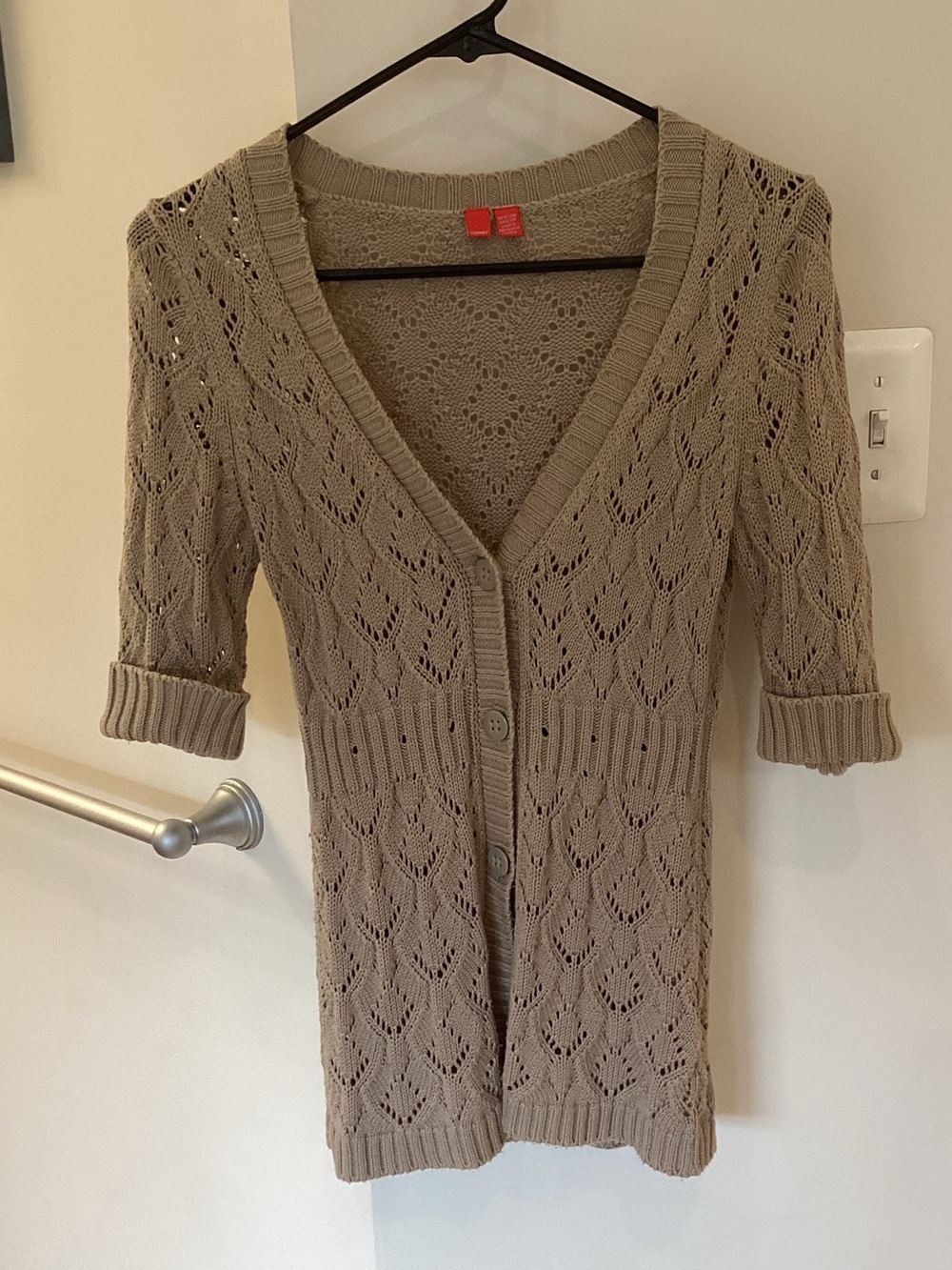 Esprit V-Neck Button Cardigan Sweater β Tan